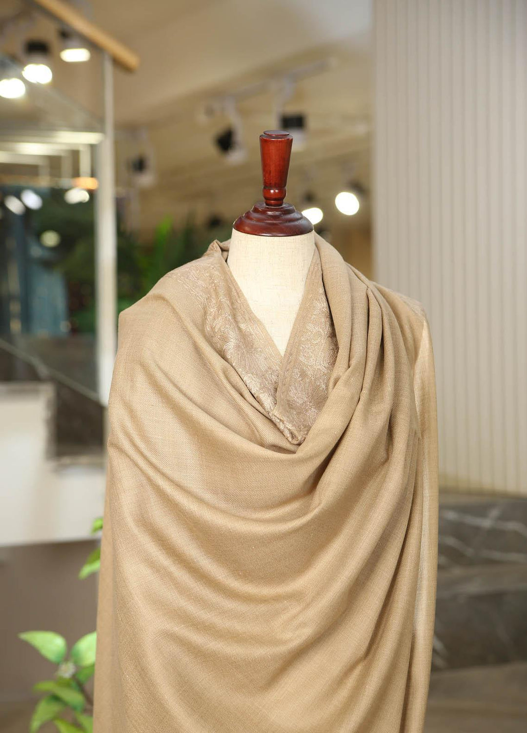 Sanaulla Exclusive Range  Pashmina  D-47 L Brown 06 - Women Shawls