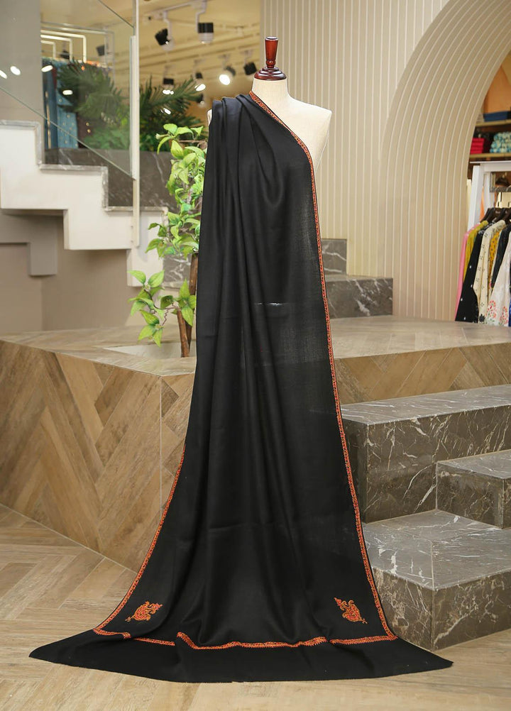 Sanaulla Exclusive Range  Pashmina  D-48 Black - Women Shawls