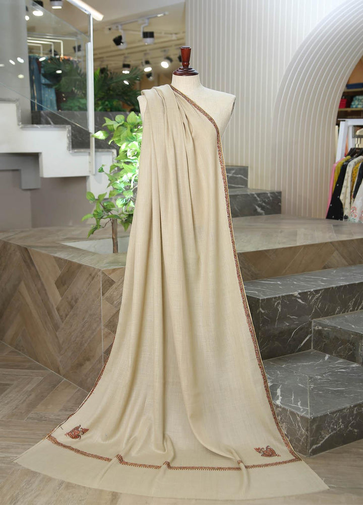 Sanaulla Exclusive Range  Pashmina  D-48 Fawn - Women Shawls