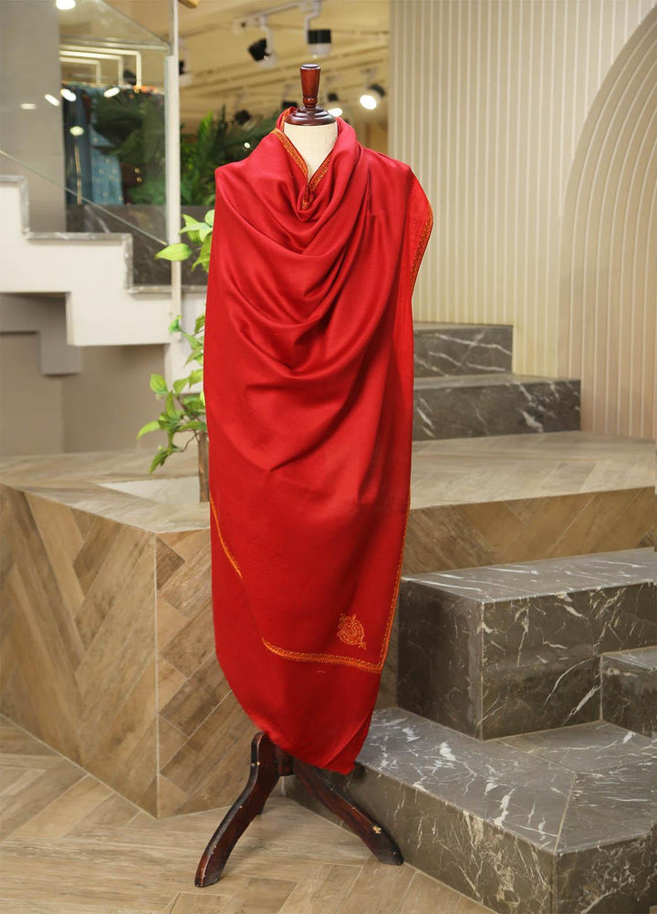 Sanaulla Exclusive Range  Pashmina  D-48 Maroon 03 - Women Shawls