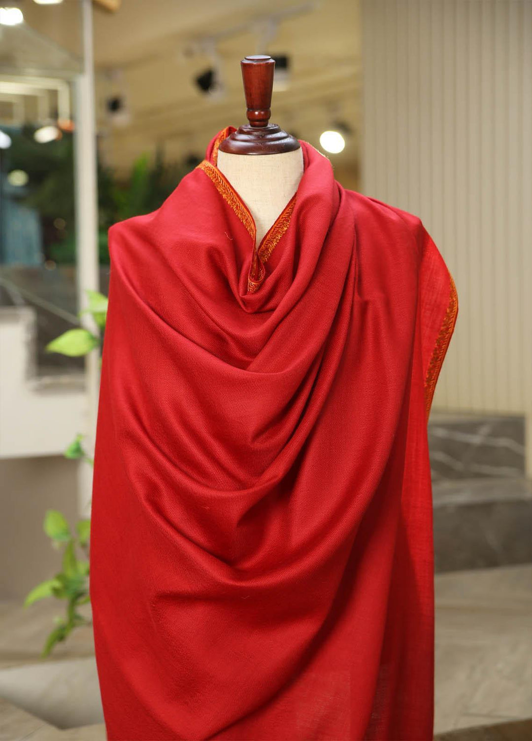 Sanaulla Exclusive Range  Pashmina  D-48 Maroon 03 - Women Shawls