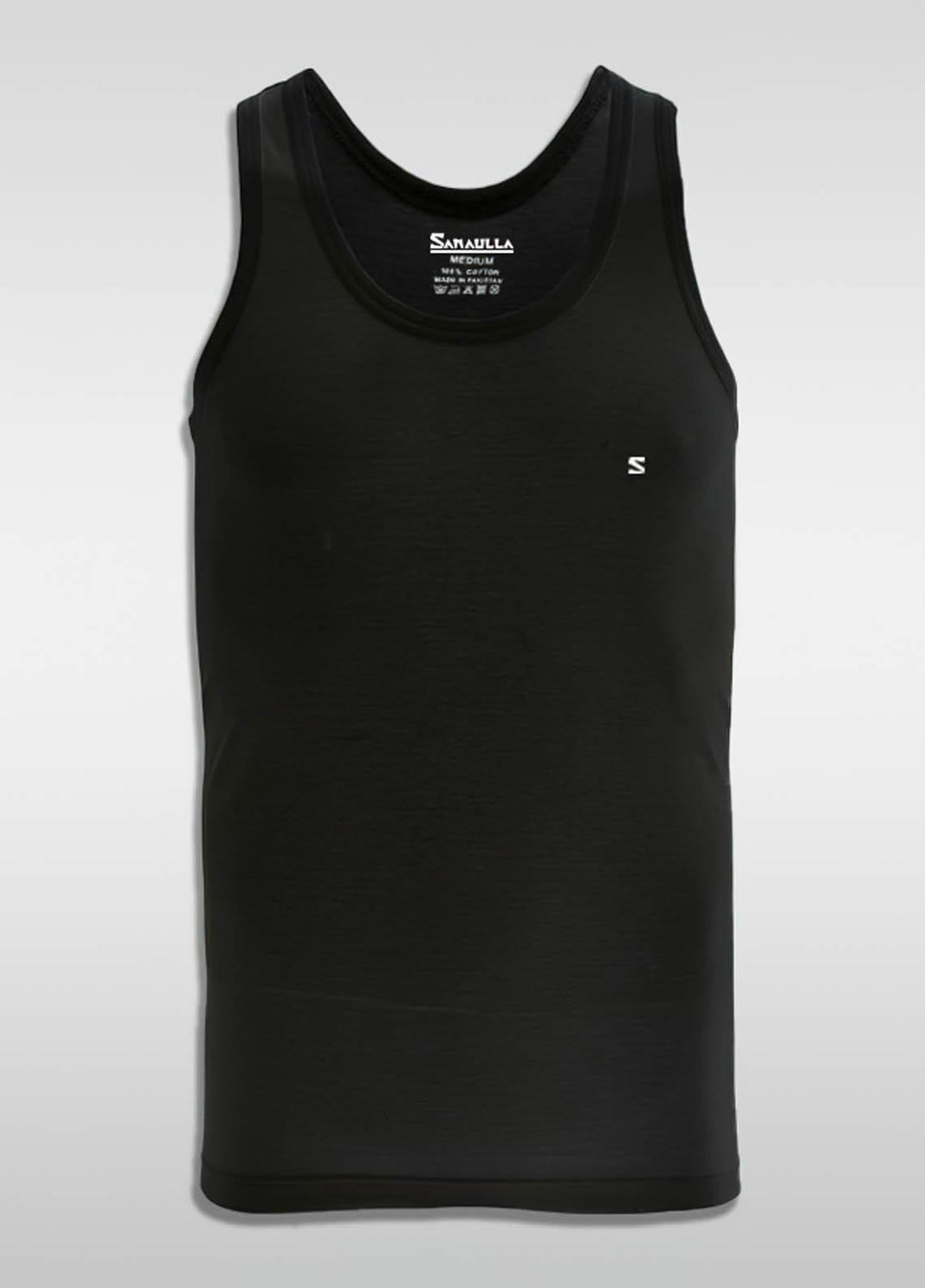 Sanaulla Exclusive Range Cotton Casual Men Vest -  SU21V S-L Black
