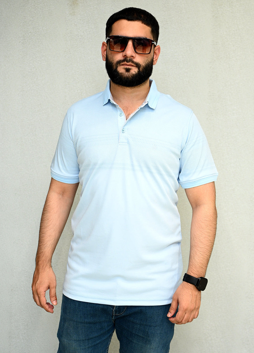 Sanaulla Exclusive Pret Casual Cotton Polo 2011 Sky Blue