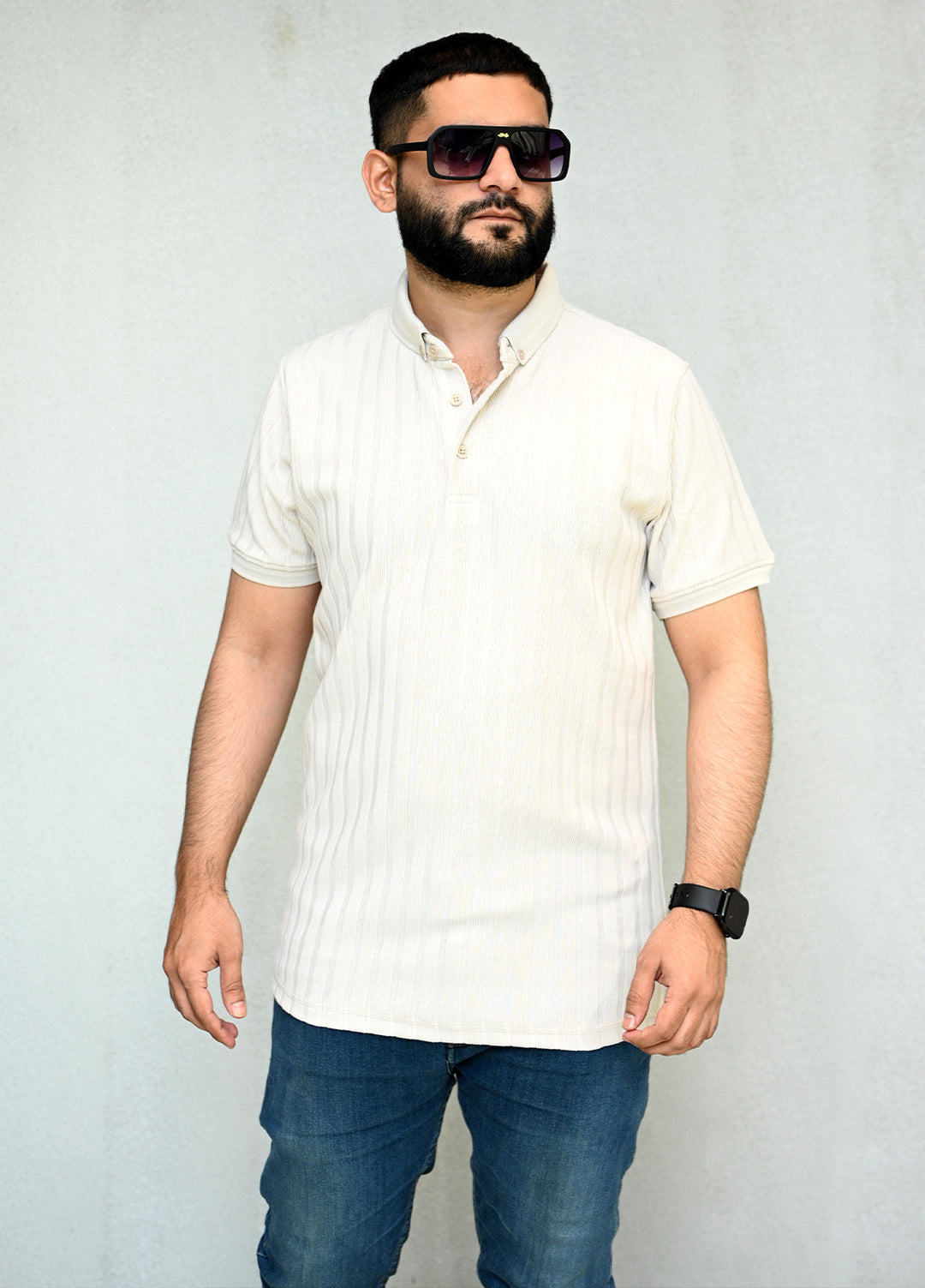 Sanaulla Exclusive Pret Casual Cotton Polo 2042 Cream