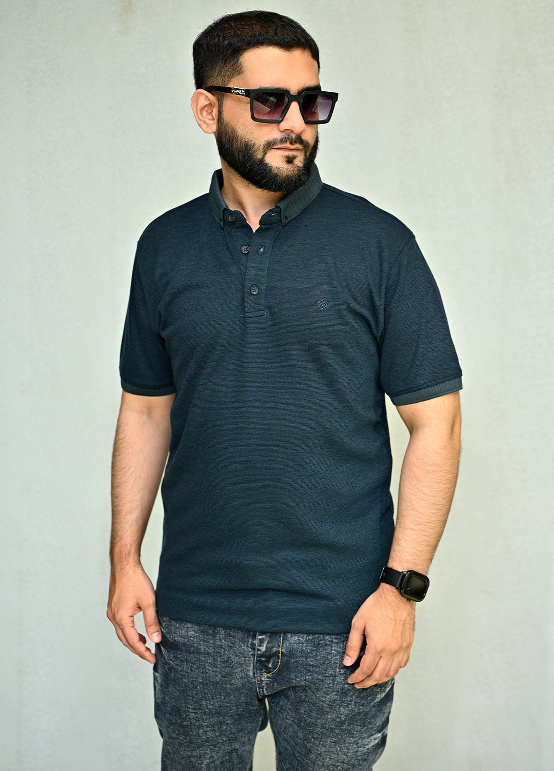 Sanaulla Exclusive Pret Casual Cotton Polo 2083 Dark Green