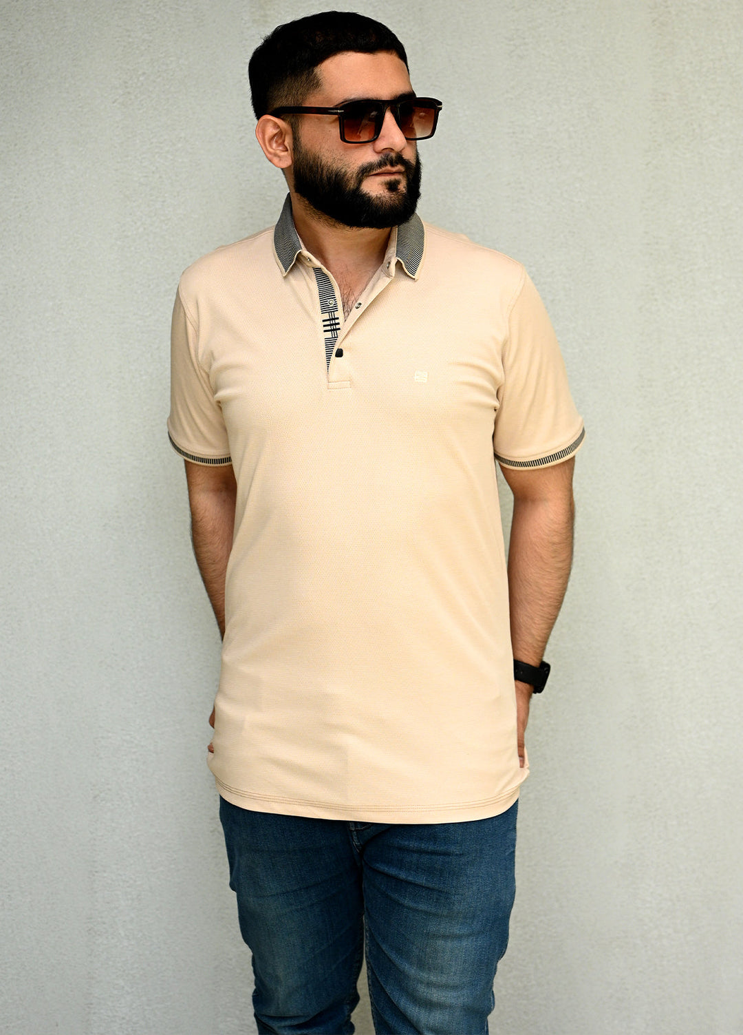 Sanaulla Exclusive Pret Casual Cotton Polo 8142 Black