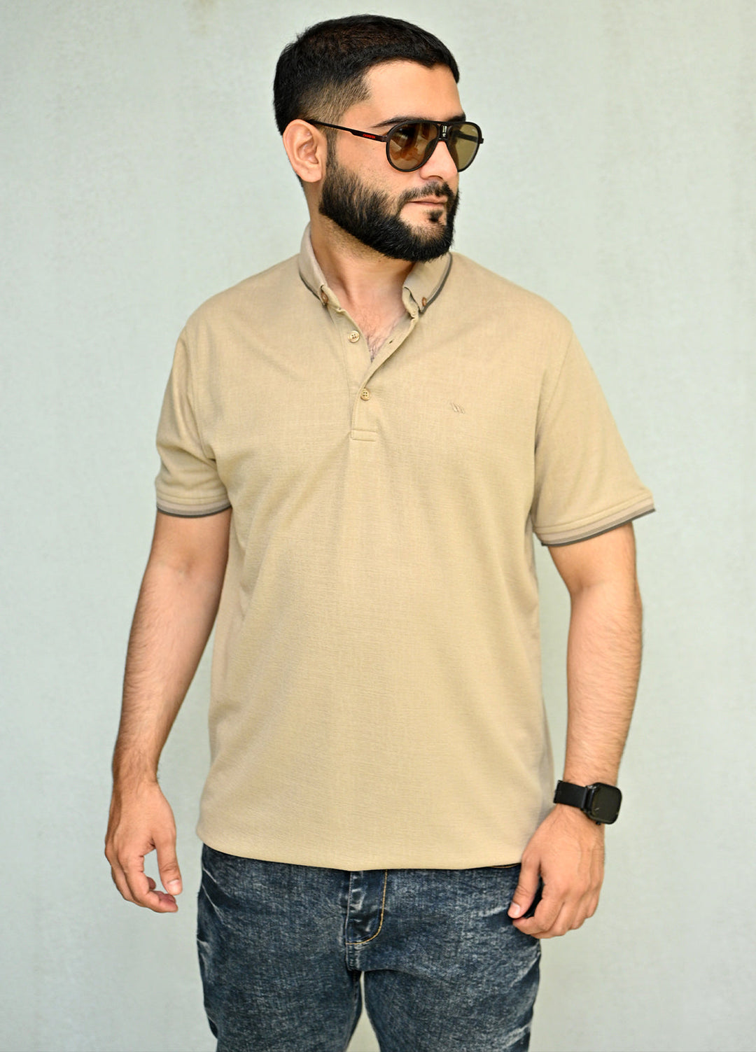 Sanaulla Exclusive Pret Casual Cotton Polo 8180 Brown