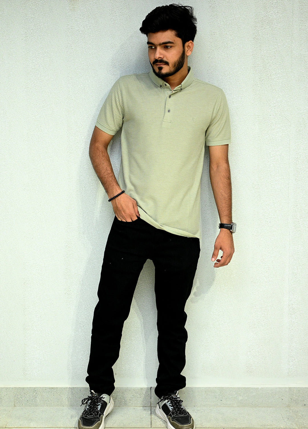 Sanaulla Exclusive Pret Casual Cotton Polo D3147 Grey