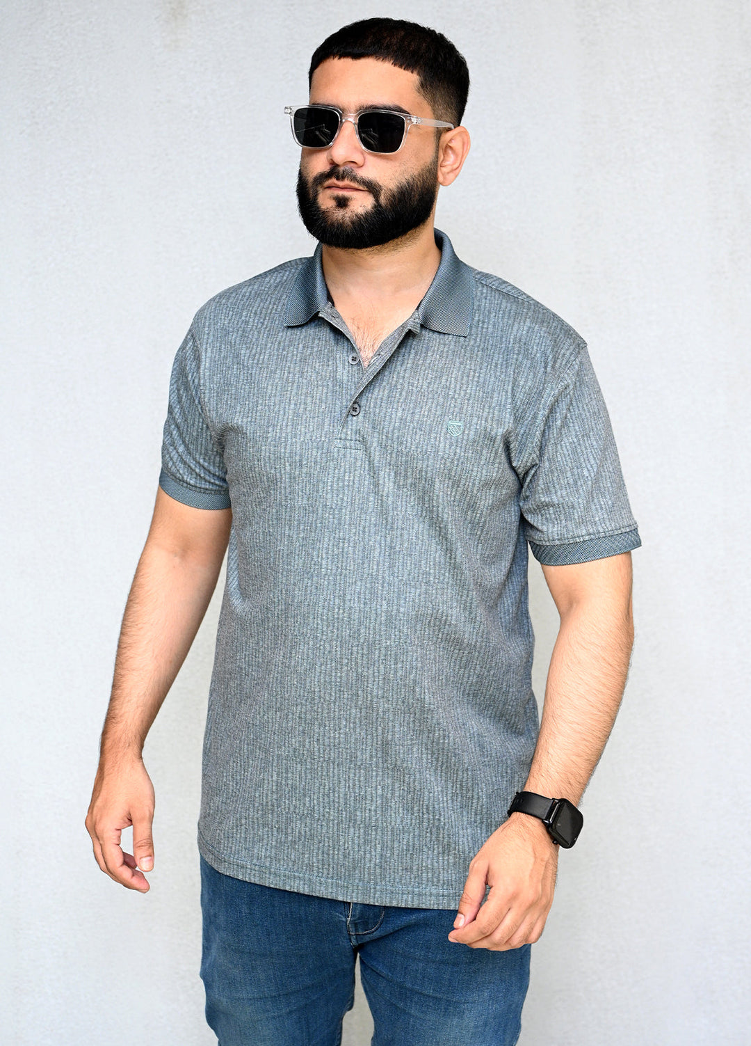 Sanaulla Exclusive Pret Casual Cotton T-Shirt D-3077 Dark Green