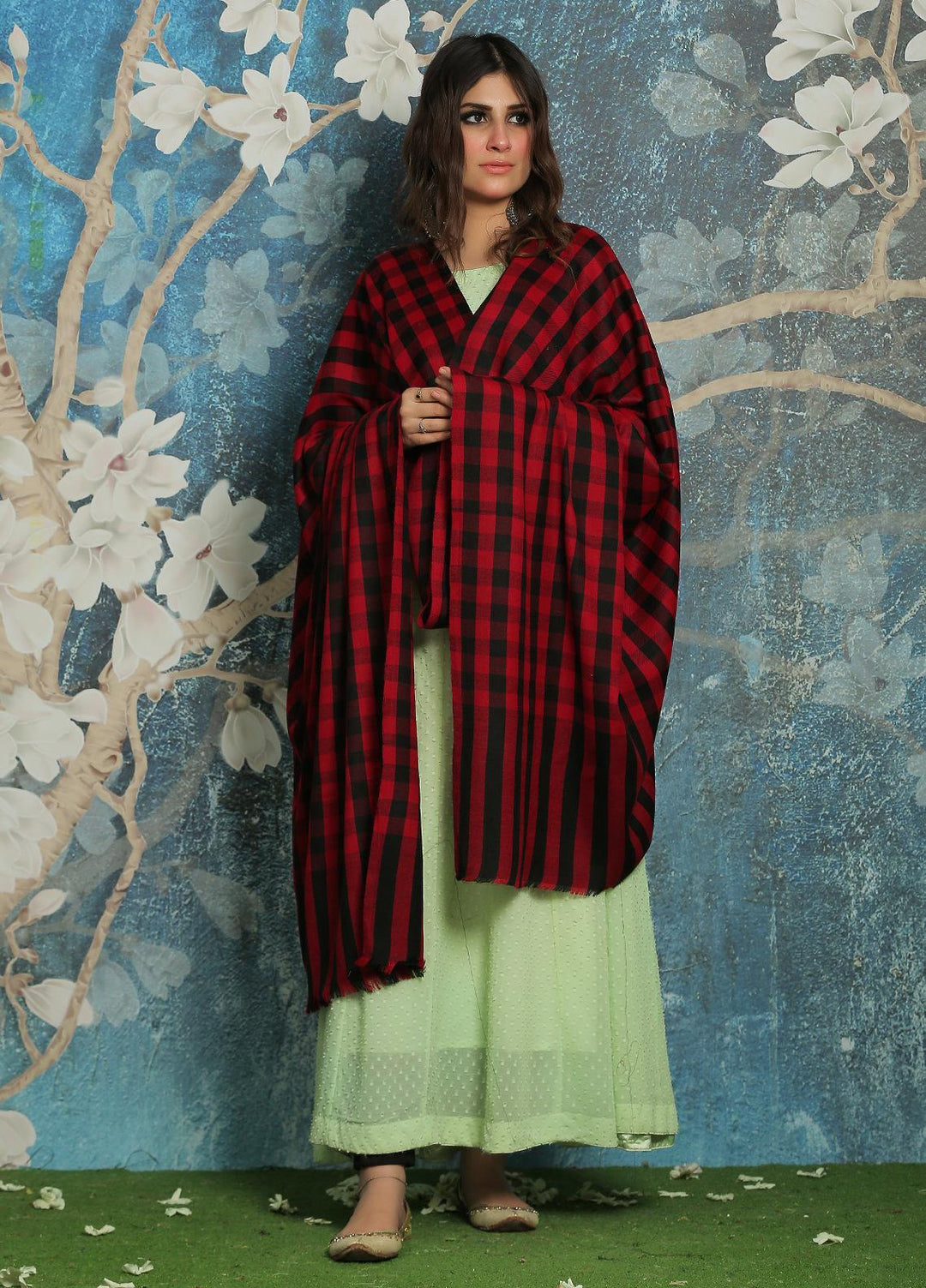 Sanaulla Exclusive Range  Pashmina  Shawl SU21PP MIR-40 Maroon - Pure Pashmina Shawls