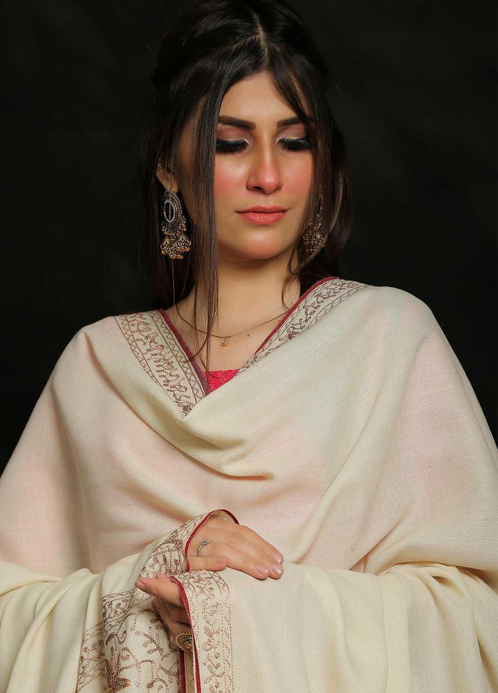 Sanaulla Exclusive Range Embroidered Pashmina  Shawl MIR-832-Mix - Pashmina Shawls