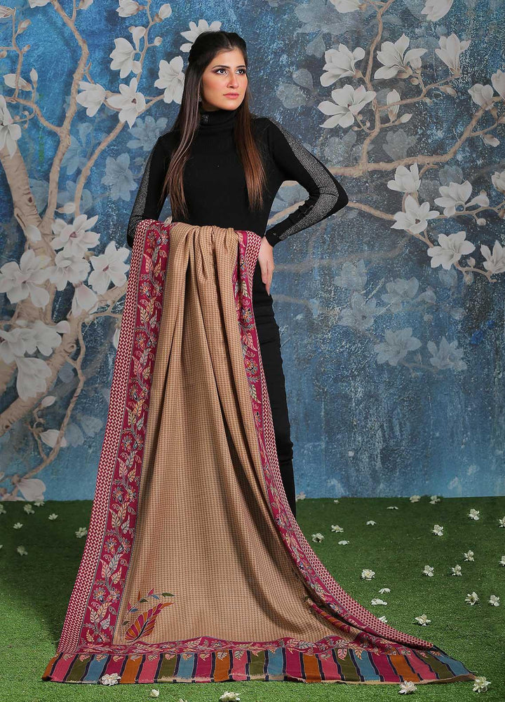 Sanaulla Exclusive Range Embroidered Pashmina  Shawl SU21PP AKP-28 Multi-5 - Pure Pashmina Shawls