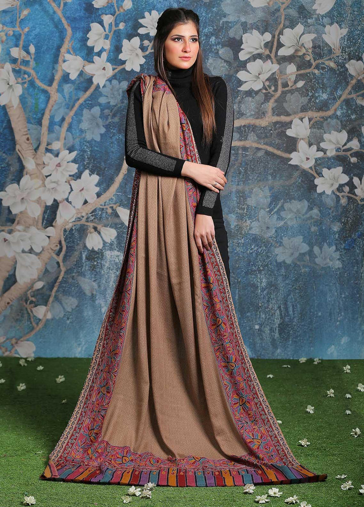 Sanaulla Exclusive Range Embroidered Pashmina  Shawl SU21PP AKP-28 Multi-8 - Pure Pashmina Shawls