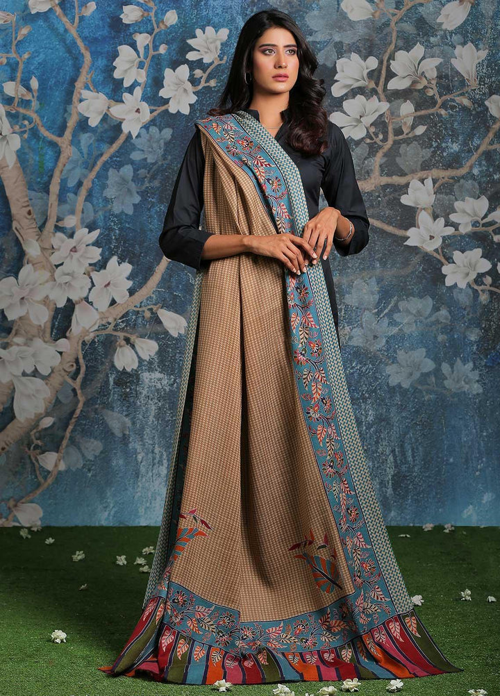 Sanaulla Exclusive Range Embroidered Pashmina  Shawl SU21PP AKP-28 Multi-9 - Pure Pashmina Shawls