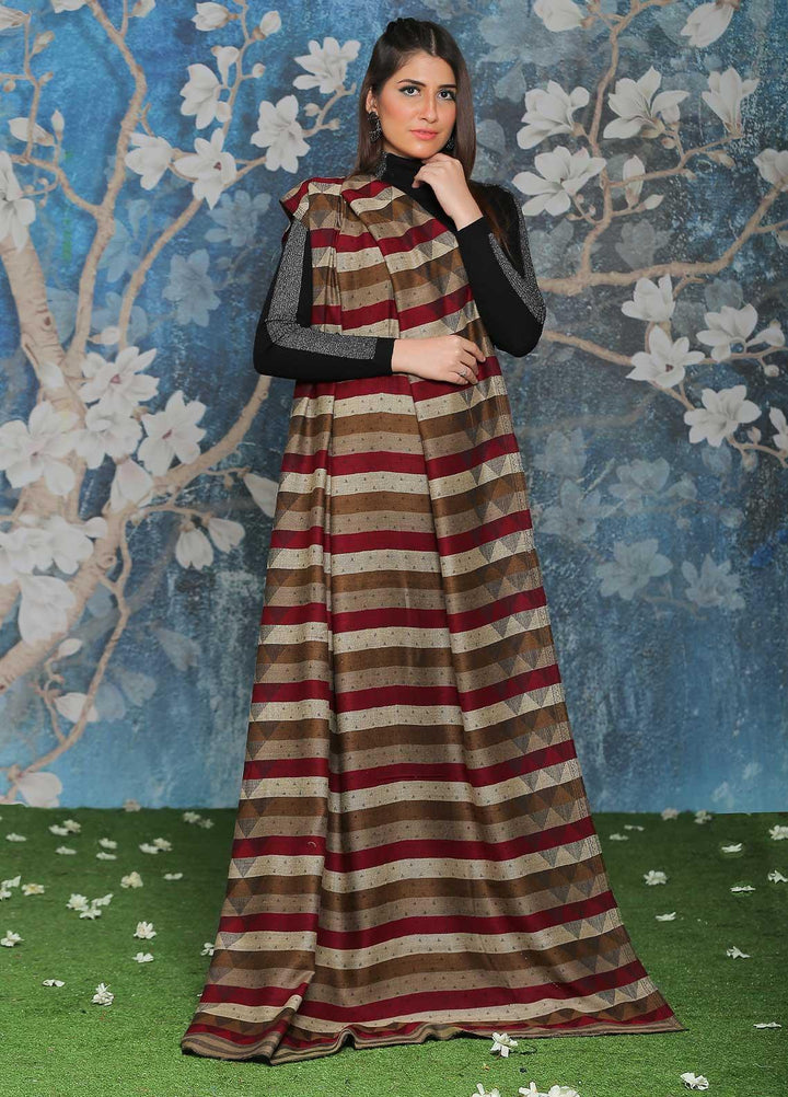 Sanaulla Exclusive Range Embroidered Pashmina  Shawl AKP-53 Multi-6 - Pashmina Shawls