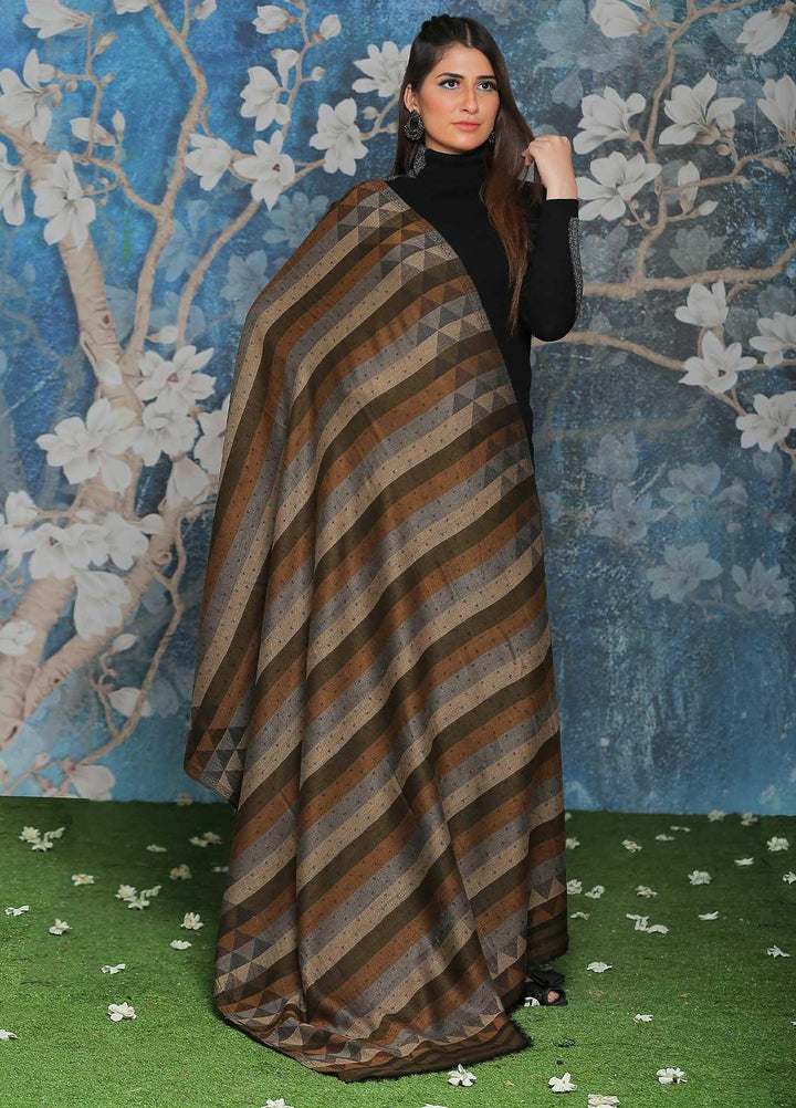 Sanaulla Exclusive Range Embroidered Pashmina  Shawl AKP-53 Multi-7 - Pashmina Shawls