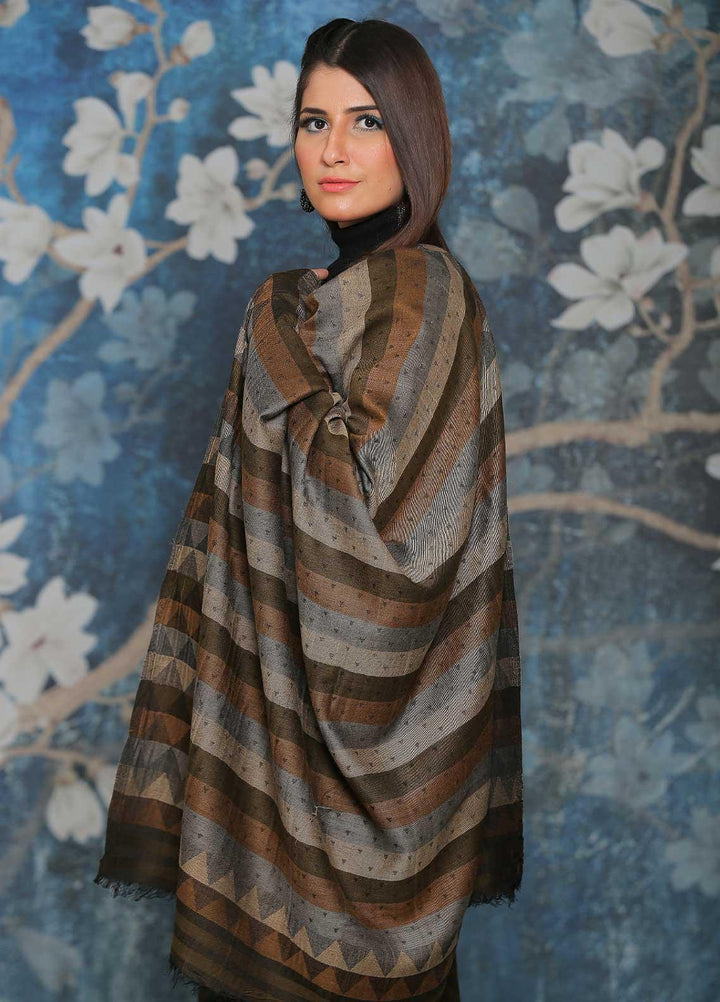 Sanaulla Exclusive Range Embroidered Pashmina  Shawl AKP-53 Multi-7 - Pashmina Shawls