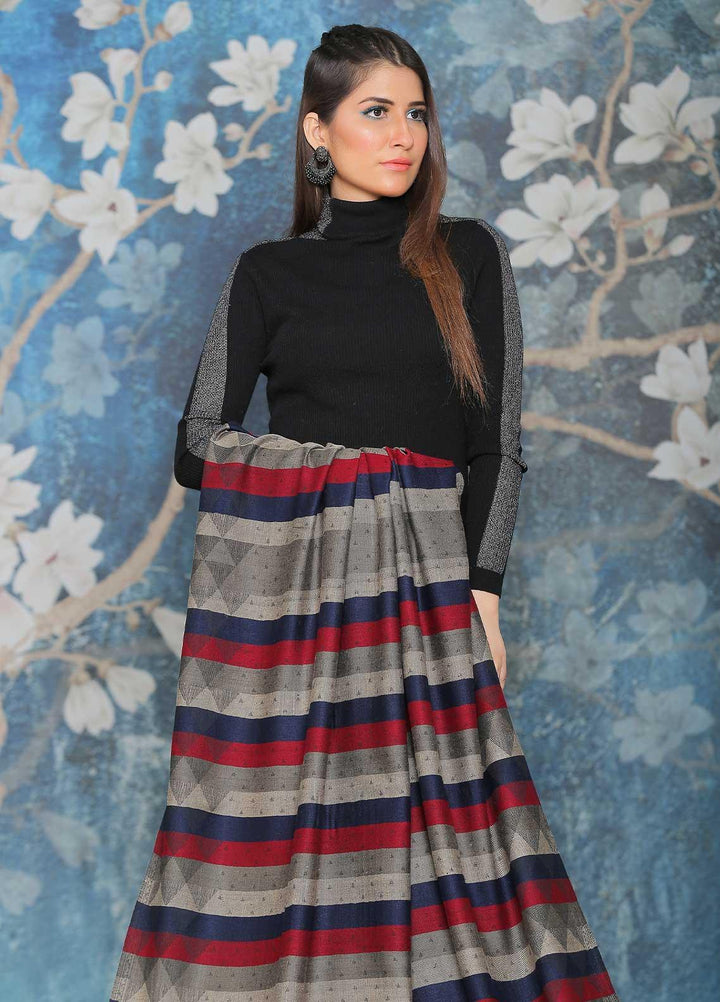 Sanaulla Exclusive Range  Pashmina  Shawl SU21PP AKP-53 Multi-8 - Pure Pashmina Shawls