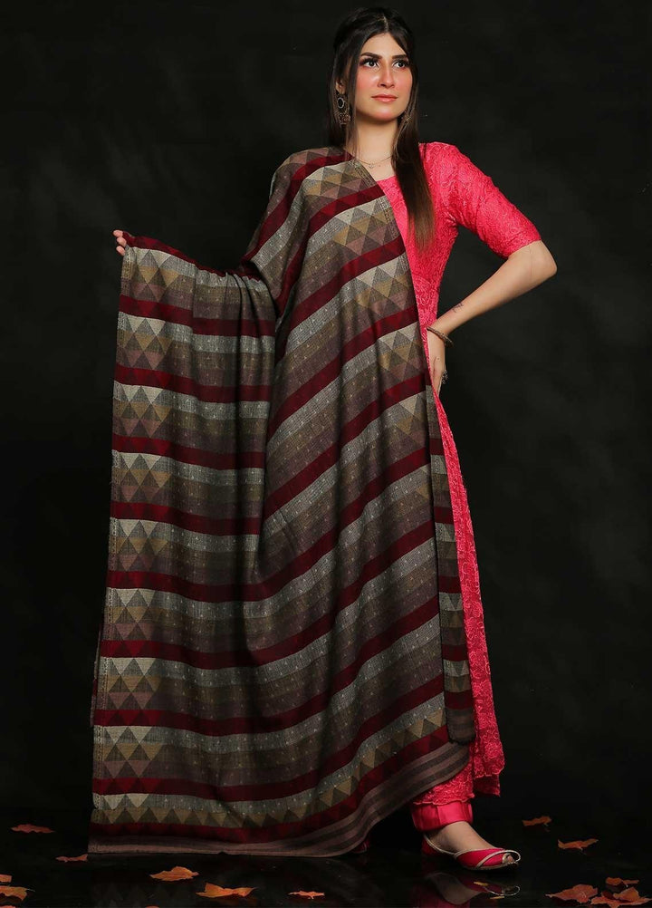 Sanaulla Exclusive Range Embroidered Pashmina  Shawl AKP-53 Multi-9 - Pashmina Shawls