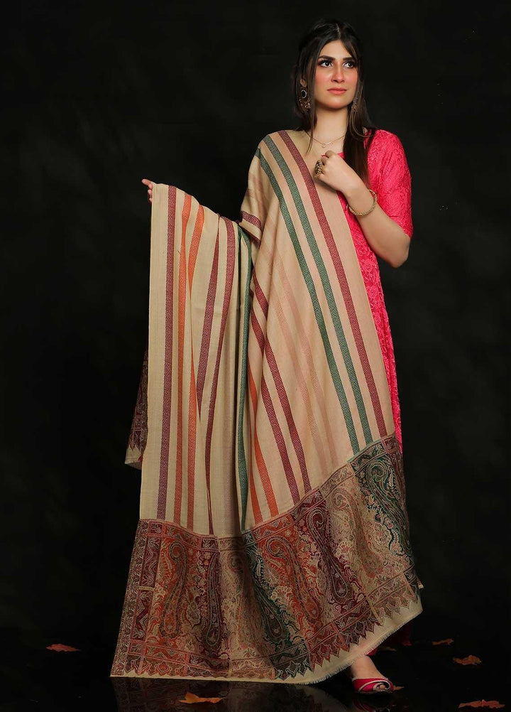 Sanaulla Exclusive Range Embroidered Pashmina  Shawl Ladies Shawl 126864 - Pashmina Shawls