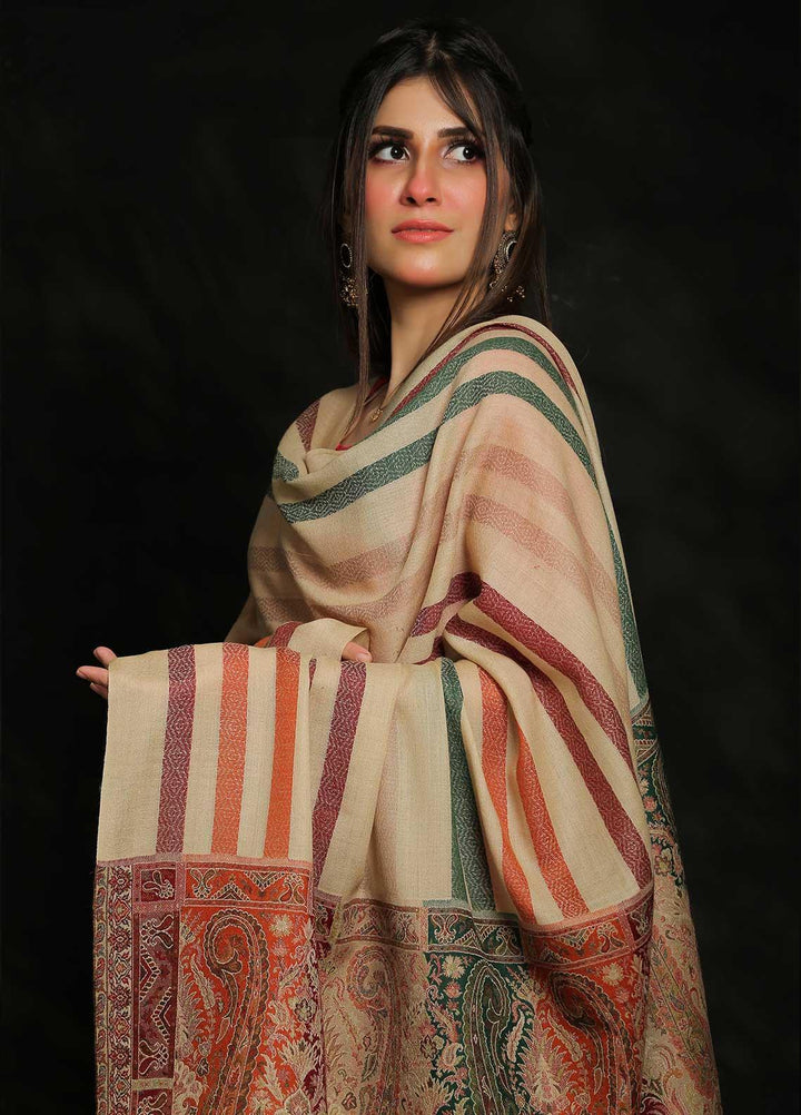 Sanaulla Exclusive Range Embroidered Pashmina  Shawl Ladies Shawl 126864 - Pashmina Shawls