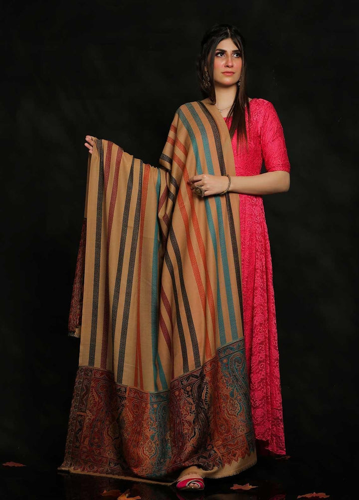 Sanaulla Exclusive Range Embroidered Pashmina  Shawl Ladies Shawl 128752 - Pashmina Shawls