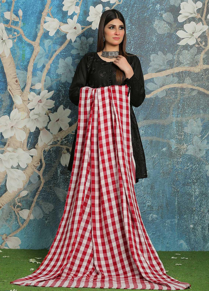 Sanaulla Exclusive Range Embroidered Pashmina  Shawl MIR-40 Red - Pashmina Shawls