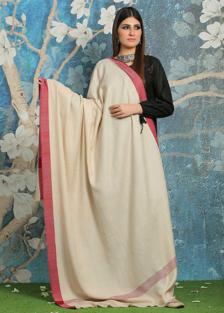 Sanaulla Exclusive Range Embroidered Pashmina  Shawl MIR-752-Fawn - Pashmina Shawls