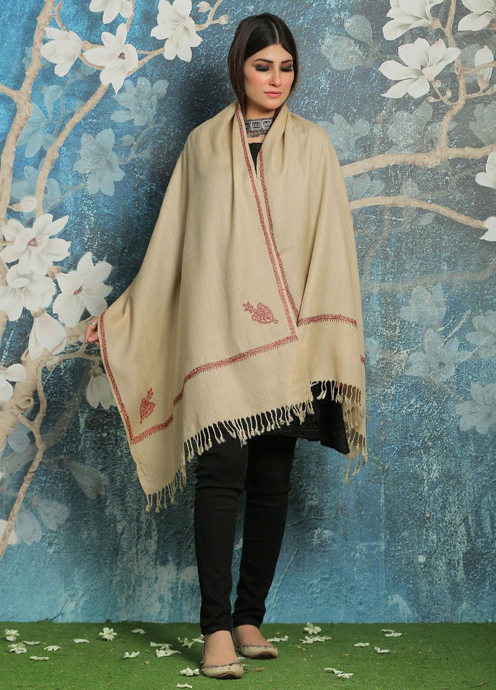 Sanaulla Exclusive Range Embroidered Pashmina  Shawl MIR-823-Mix - Pashmina Shawls