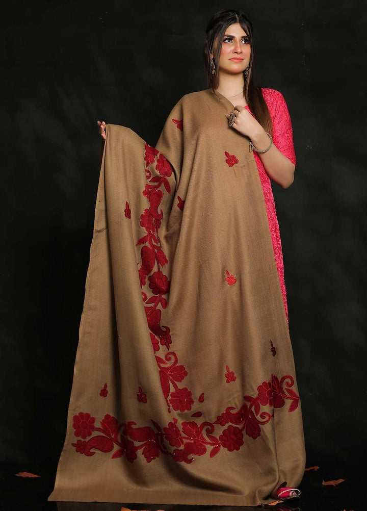 Sanaulla Exclusive Range Embroidered Pashmina  Shawl MIR-834-Mix - Pashmina Shawls