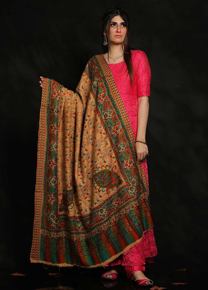 Sanaulla Exclusive Range Embroidered Pashmina  Shawl MIR-87 Multi1 - Pashmina Shawls