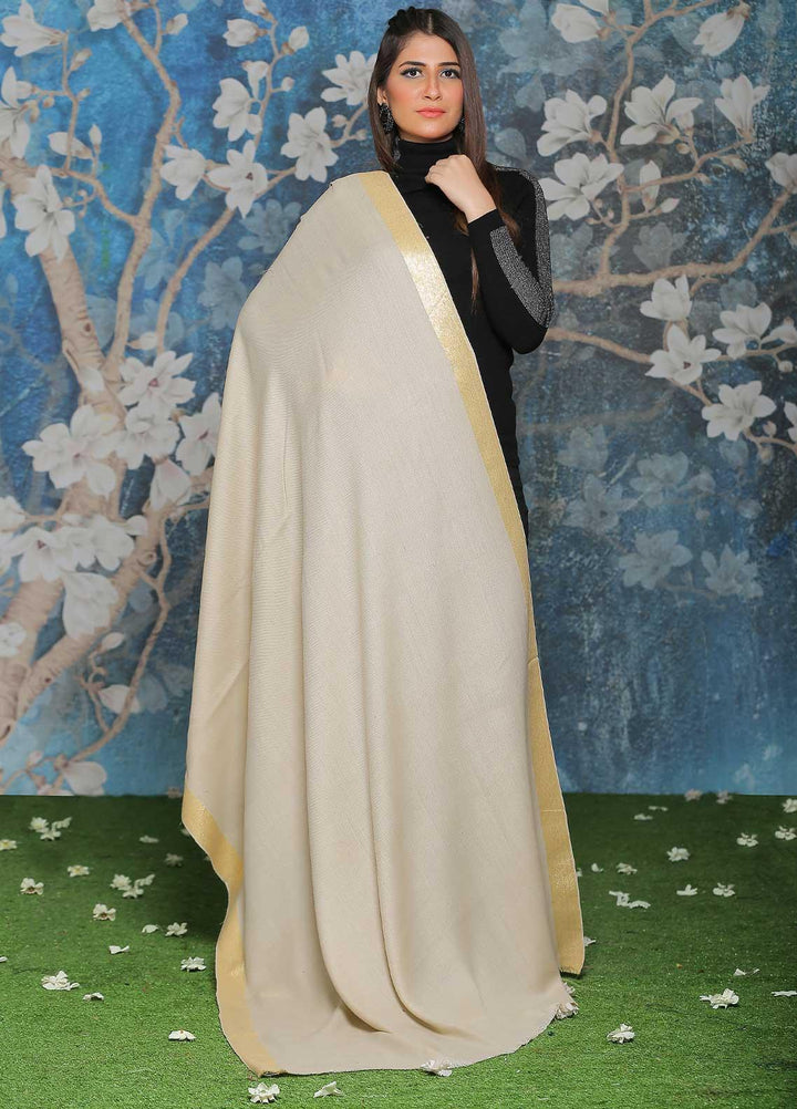 Sanaulla Exclusive Range Pashmina Shawl SU21PP  MIR-778-Beige Pure Pashmina Shawls
