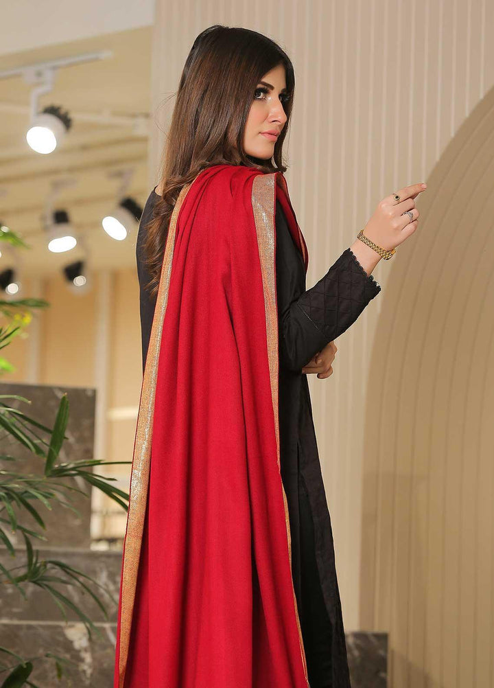 Sanaulla Exclusive Range Pashmina Shawl SU21PP MIR-08 Red Pure Pashmina Shawls