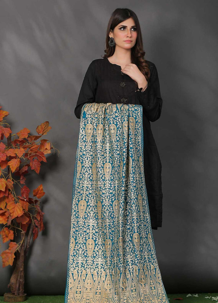 Sanaulla Exclusive Range Pashmina Shawl SU21PP MIR-24 Green 1 Pure Pashmina Shawls