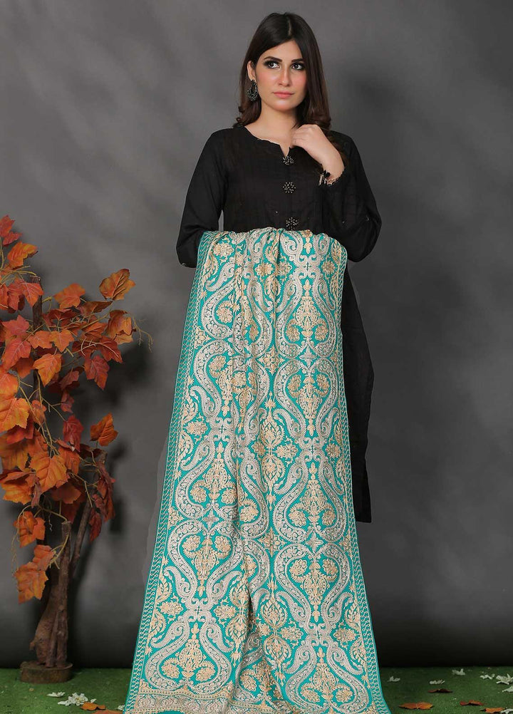 Sanaulla Exclusive Range Pashmina Shawl SU21PP MIR-24 Green 2 Pure Pashmina Shawls