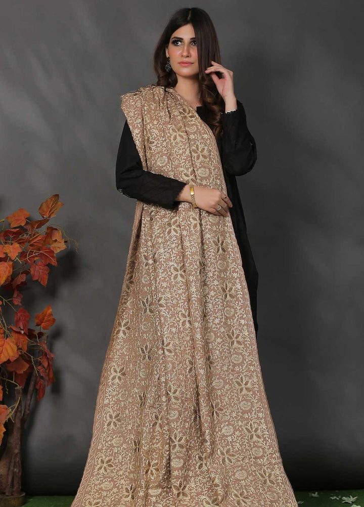 Sanaulla Exclusive Range Pashmina Shawl SU21PP AKP-33 Beige Pure Pashmina Shawls