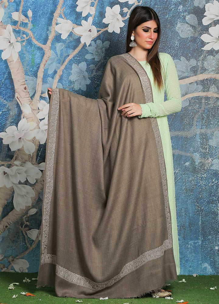 Sanaulla Exclusive Range Pashmina Shawl SU21PP AKP-06 Green Pure Pashmina Shawls