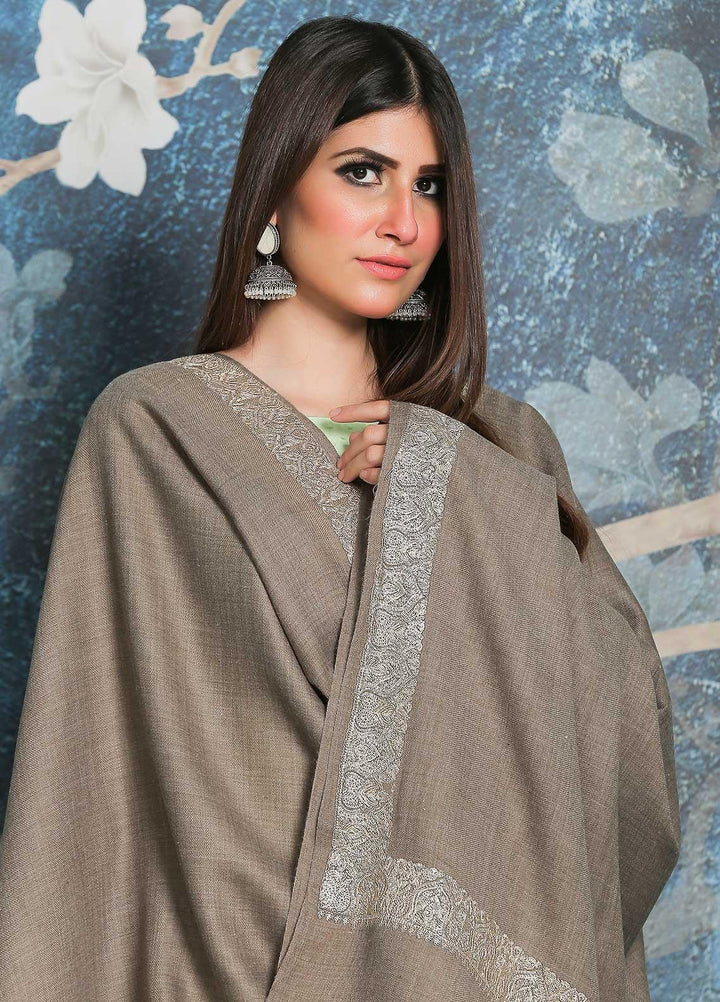 Sanaulla Exclusive Range Pashmina Shawl SU21PP AKP-06 Green Pure Pashmina Shawls