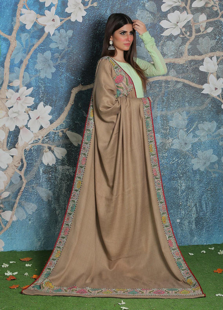 Sanaulla Exclusive Range Pashmina Shawl SU21PP AKP-48 Fawn-2 Pure Pashmina Shawls
