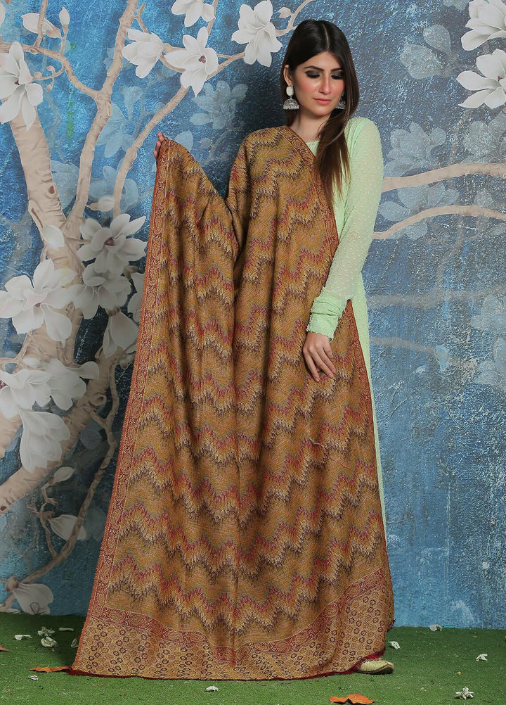 Sanaulla Exclusive Range Pashmina Shawl SU21PP AKP-50 Maroon-3 Pure Pashmina Shawls