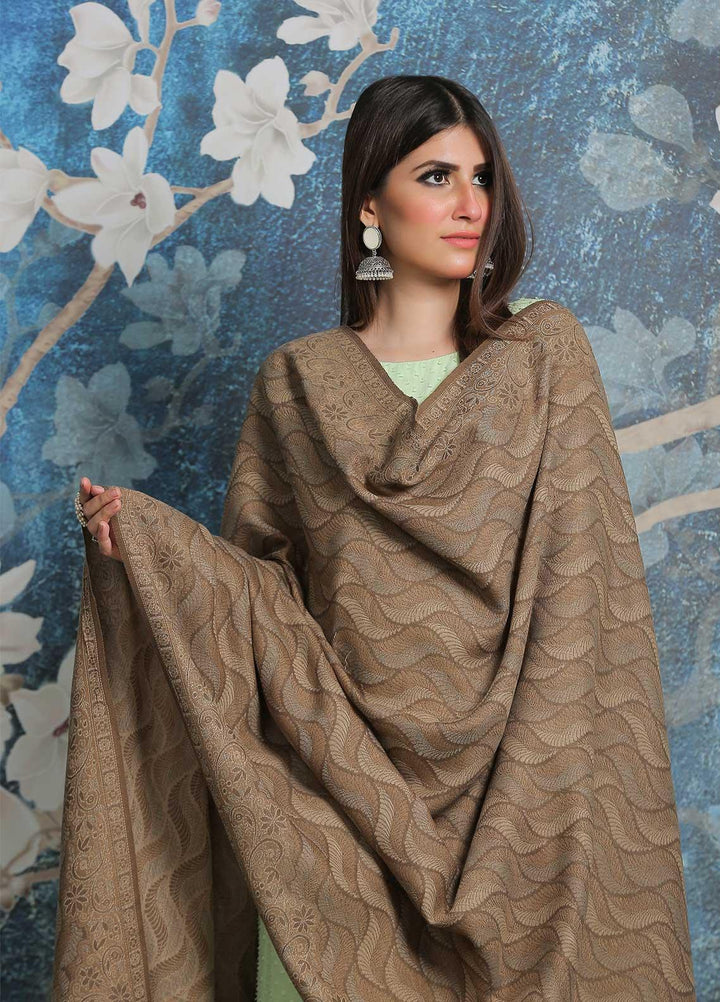 Sanaulla Exclusive Range Pashmina Shawl SU21PP AKP-50 D Brown-11 Pure Pashmina Shawls