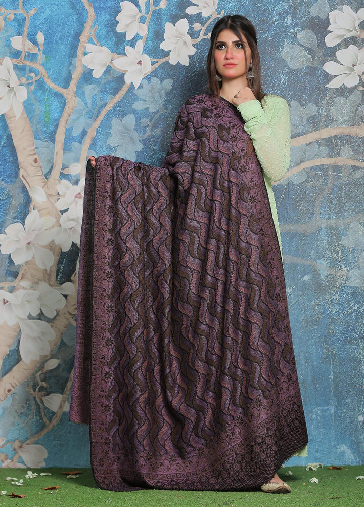 Sanaulla Exclusive Range Pashmina Shawl SU21PP AKP-50 Blue Pure Pashmina Shawls