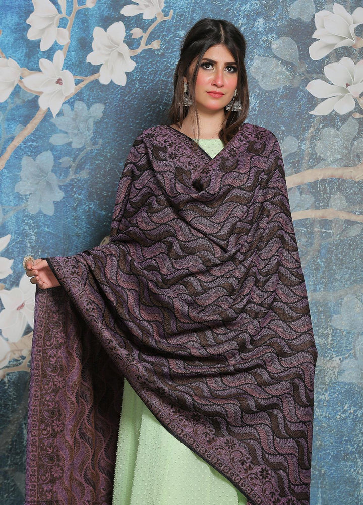 Sanaulla Exclusive Range Pashmina Shawl SU21PP AKP-50 Blue Pure Pashmina Shawls