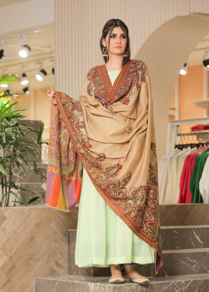 Sanaulla Exclusive Range Pashmina Shawl SU21PP MIR-589-Multi2 Pure Pashmina Shawls