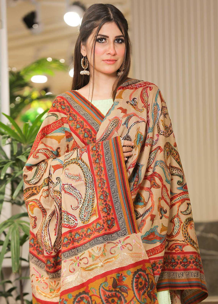 Sanaulla Exclusive Range Pashmina Shawl SU21PP MIR-683-Multi5 Pure Pashmina Shawls