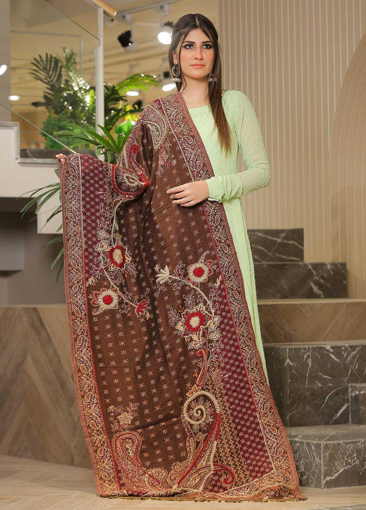 Sanaulla Exclusive Range Pashmina Shawl SU21PP MIR-09 Maroon 1 Pure Pashmina Shawls