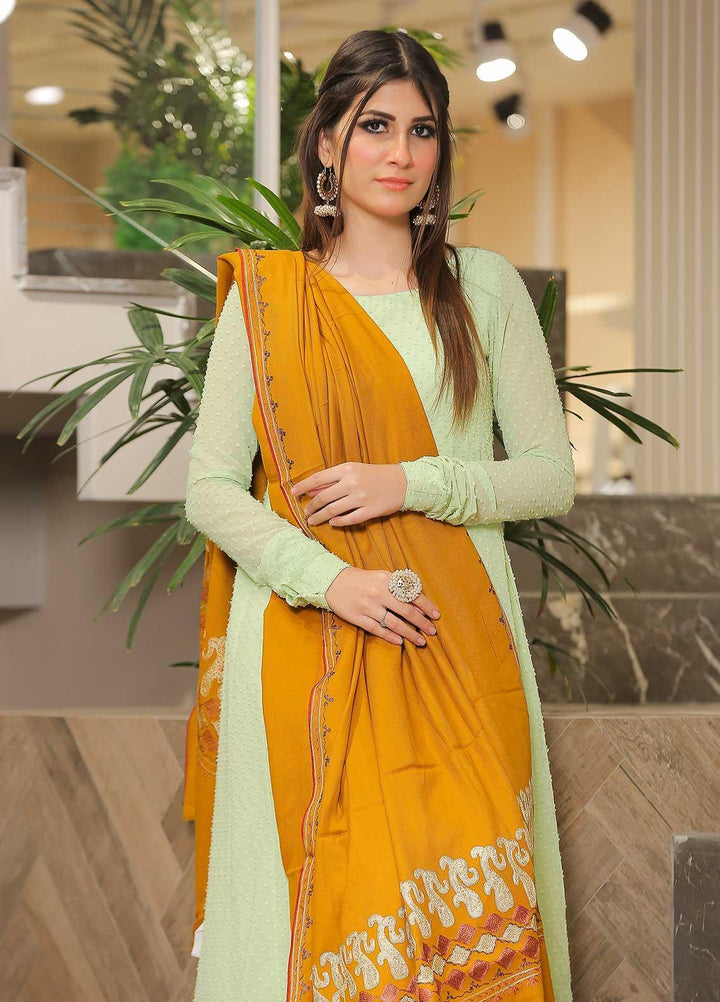 Sanaulla Exclusive Range Pashmina Shawl SU21PP MIR-23 Lemon 1 Pure Pashmina Shawls