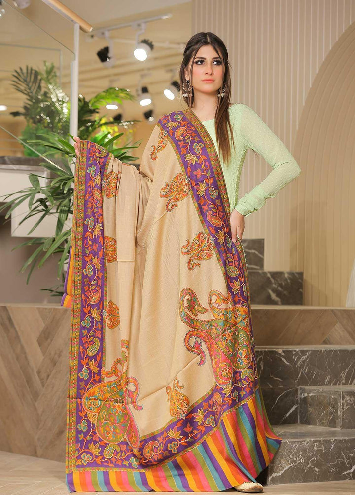 Sanaulla Exclusive Range Pashmina Shawl SU21PP AKP-19 Multi-3 Pure Pashmina Shawls