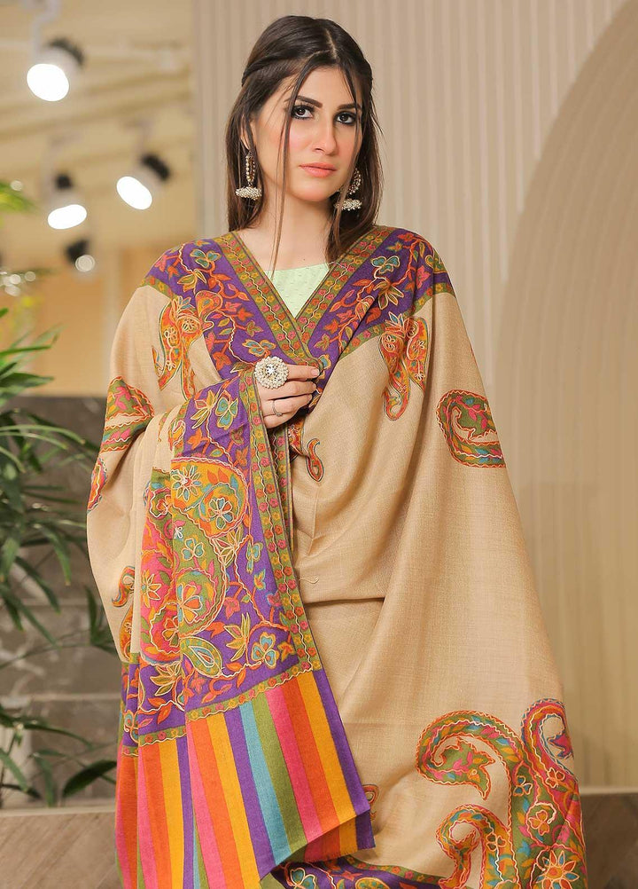 Sanaulla Exclusive Range Pashmina Shawl SU21PP AKP-19 Multi-3 Pure Pashmina Shawls