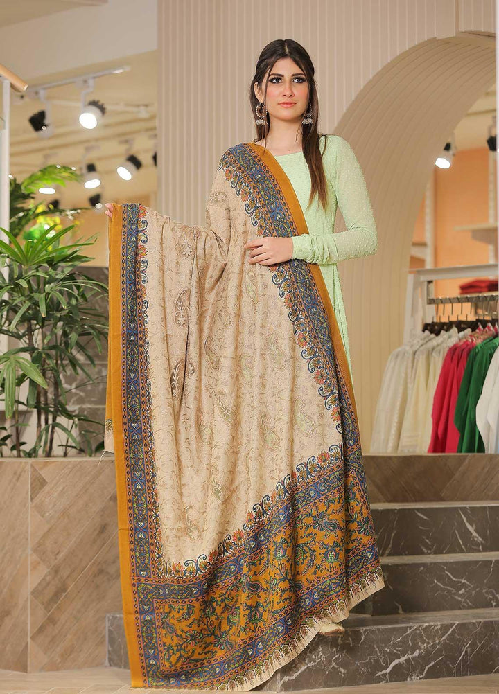 Sanaulla Exclusive Range Pashmina Shawl SU21PP AKP-21 Lemon Pure Pashmina Shawls